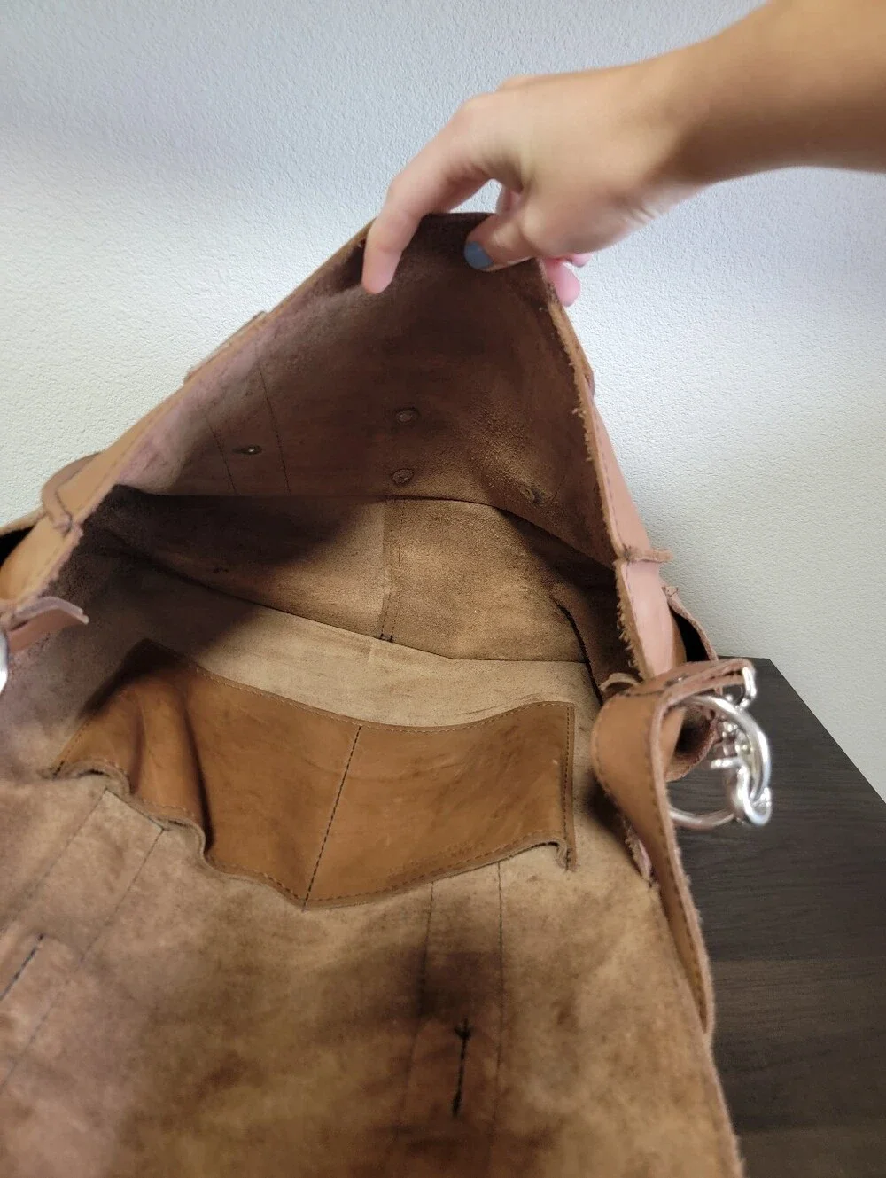 Copper River Co. Brown Leather Harness Crossbody Messenger Rustic Rugged Travel